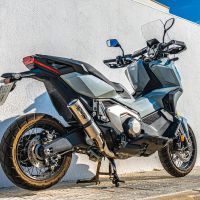 GPR pot echappement compatible avec  Honda Forza 750 2021-2024, M3 Titanium Natural, Échappement légal, homologué,silencieux avec db killer amovible et tuyau de liaison spécifique 