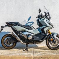 GPR pot echappement compatible avec  Honda Forza 750 2021-2024, M3 Titanium Natural, Échappement légal, homologué,silencieux avec db killer amovible et tuyau de liaison spécifique 