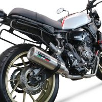 GPR pot echappement compatible avec  Yamaha Xsr 700 2017-2020, M3 Inox , Homologué et légal, système d'échappement complet avec catalyseur et db killer amovible 