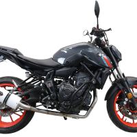 GPR pot echappement compatible avec  Yamaha Mt-07  2021-2024, Albus Evo4, Homologué et légal, système d'échappement complet avec catalyseur et db killer amovible 