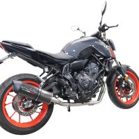 GPR pot echappement compatible avec  Yamaha Mt-07  2021-2024, Furore Evo4 Poppy, Homologué et légal, système d'échappement complet avec catalyseur et db killer amovible 