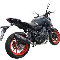 GPR pot echappement compatible avec  Yamaha Mt-07  2021-2024, GP Evo4 Poppy, Homologué et légal, système d'échappement complet avec catalyseur et db killer amovible 