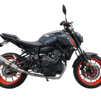 GPR pot echappement compatible avec  Yamaha Mt-07  2021-2024, GP Evo4 Titanium, Homologué et légal, système d'échappement complet avec catalyseur et db killer amovible 