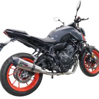 GPR pot echappement compatible avec  Yamaha Mt-07  2021-2024, GP Evo4 Titanium, Homologué et légal, système d'échappement complet avec catalyseur et db killer amovible 