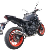 GPR pot echappement compatible avec  Yamaha Mt-07  2021-2024, M3 Inox , Homologué et légal, système d'échappement complet avec catalyseur et db killer amovible 