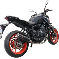 GPR pot echappement compatible avec  Yamaha Mt-07  2021-2024, M3 Poppy , Homologué et légal, système d'échappement complet avec catalyseur et db killer amovible 