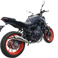 GPR pot echappement compatible avec  Yamaha Mt-07  2021-2024, Powercone Evo, Pot d'échappement complet racing, compris de collecteur et db killer amovible, sans homologation 