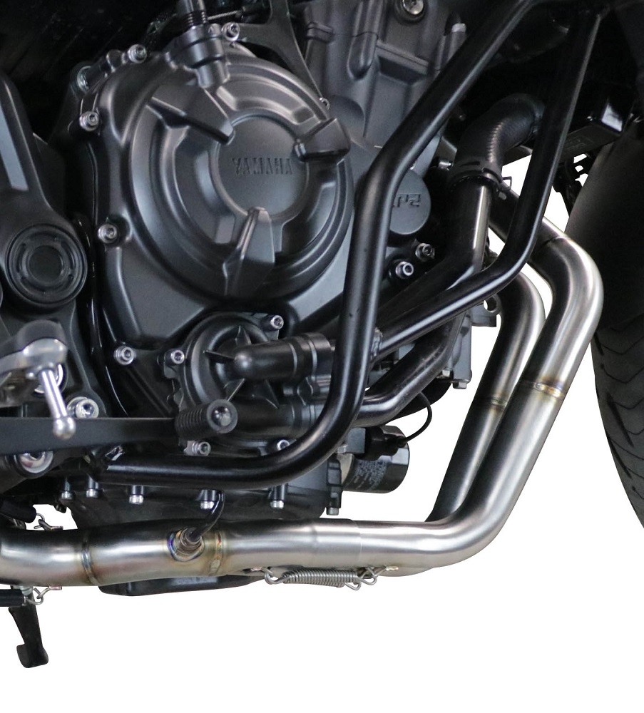 GPR pot echappement compatible avec  Yamaha Xsr 700 2021-2024, Powercone Evo, Homologué et légal, système d'échappement complet avec catalyseur et db killer amovible 