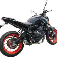 GPR pot echappement compatible avec  Yamaha Mt-07  2021-2024, M3 Poppy , Homologué et légal, système d'échappement complet avec catalyseur et db killer amovible 