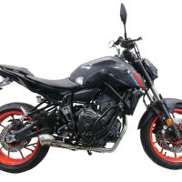 GPR pot echappement compatible avec  Yamaha Mt-07  2021-2024, Powercone Evo, Homologué et légal, système d'échappement complet avec catalyseur et db killer amovible 