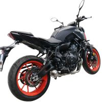 GPR pot echappement compatible avec  Yamaha Mt-07  2021-2024, Powercone Evo, Homologué et légal, système d'échappement complet avec catalyseur et db killer amovible 