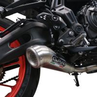 GPR pot echappement compatible avec  Yamaha Mt-07  2021-2024, Powercone Evo, Homologué et légal, système d'échappement complet avec catalyseur et db killer amovible 