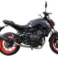 GPR pot echappement compatible avec  Yamaha Mt-07  2021-2024, Furore Evo4 Poppy, Homologué et légal, système d'échappement complet avec catalyseur et db killer amovible 