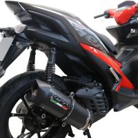 GPR pot echappement compatible avec  Yamaha Aerox 155 VVA 2021-2023, Furore Nero, Pot d'échappement complet racing, compris de collecteur et db killer amovible, sans homologation 