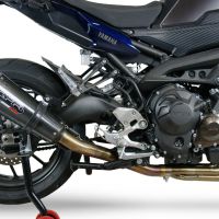 GPR pot echappement compatible avec  Yamaha Tracer 9 GT 2021-2024, GP Evo4 Poppy, Homologué et légal, système d'échappement complet avec catalyseur et db killer amovible 