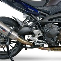 GPR pot echappement compatible avec  Yamaha Mt-09 Tracer 900 2017-2020, GP Evo4 Titanium, Homologué et légal, système d'échappement complet avec catalyseur et db killer amovible 