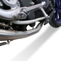 GPR pot echappement compatible avec  Yamaha Mt 125 2021-2024, M3 Poppy , Homologué et légal, système d'échappement complet avec catalyseur et db killer amovible 