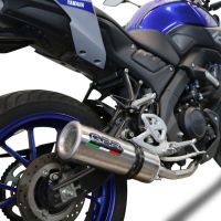 GPR pot echappement compatible avec  Yamaha Mt 125 2021-2024, M3 Inox , Homologué et légal, système d'échappement complet avec catalyseur et db killer amovible 