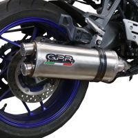 GPR pot echappement compatible avec  Yamaha Tracer 9 2021-2024, Dual Inox, Homologué et légal, système d'échappement complet avec catalyseur et db killer amovible 