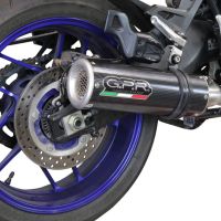 GPR pot echappement compatible avec  Yamaha Tracer 9 2021-2024, M3 Poppy , Homologué et légal, système d'échappement complet avec catalyseur et db killer amovible 