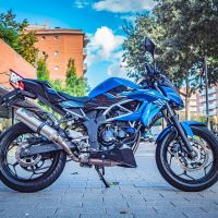 GPR pot echappement compatible avec  Kawasaki Z 125 2019-2020, M3 Inox , Échappement légal, homologué,silencieux avec db killer amovible et tuyau de liaison spécifique 