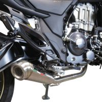 GPR pot echappement compatible avec  Zontes 350 T2 ADV 2022-2024, Powercone Evo, Pot d'échappement complet racing, compris de collecteur et db killer amovible, sans homologation 