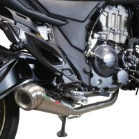 GPR pot echappement compatible avec  Zontes 350 T2 ADV 2022-2024, Powercone Evo, Pot d'échappement complet racing, compris de collecteur et db killer amovible, sans homologation 