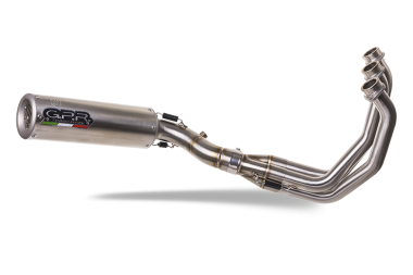 GPR pot echappement compatible avec  Triumph Tiger Sport 660 2022-2024, M3 Titanium Natural, Homologué et légal, système d'échappement complet avec catalyseur et db killer amovible 