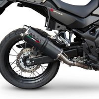 GPR pot echappement compatible avec  Honda XL750 TRANSALP 750 2024-2025, Dual Poppy, Échappement légal, homologué,silencieux avec db killer amovible et tuyau de liaison spécifique 