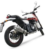 GPR pot echappement compatible avec  Royal Enfield Scram 411 2022-2024, Satinox , Échappement légal, homologué,silencieux avec catalyseur, db killer amovible et tuyau de liaison spécifique 